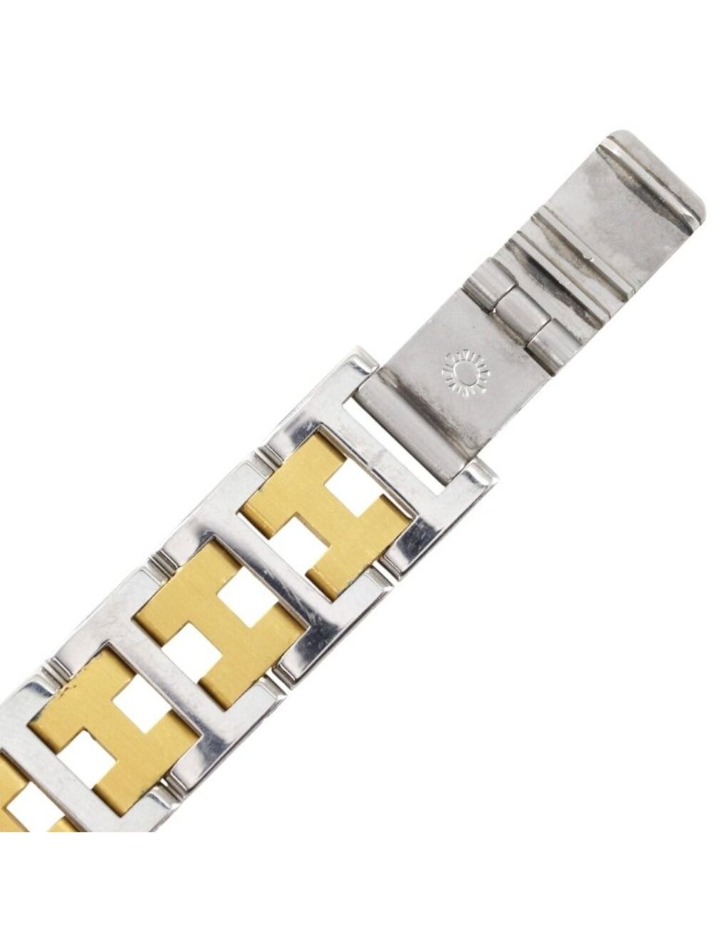 Hermes Rallye Vintage Stainless Steel Gold Plated Quartz Analog Display Dial - Picture 7 of 9